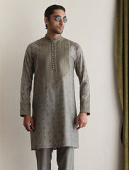 TAUPE EMBROIDERED KURTA