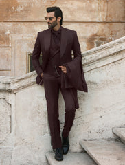 MAROON THREE PIECE SUIT