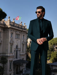 DARK TEAL THREE PIECE SUIT