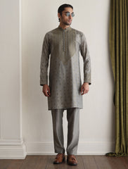 TAUPE EMBROIDERED KURTA