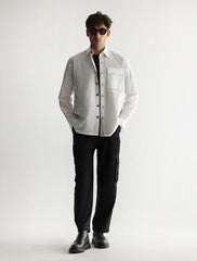 CLASSIC WHITE LOOSE FIT COTTON SHIRT