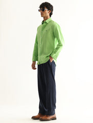 LIME GREEN LINEN SHIRT