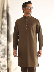 DARK TAN TWILL KURTA PAJAMA