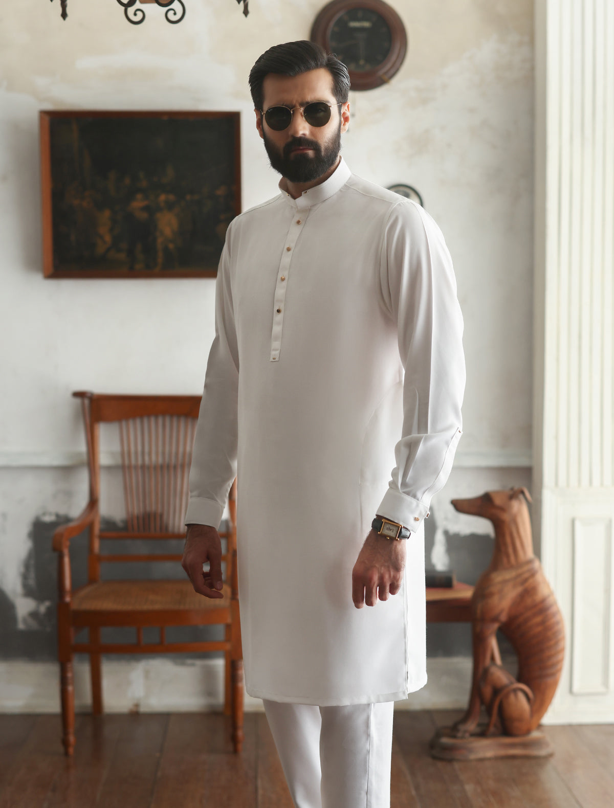 CLASSIC OFF-WHITE KURTA PAJAMA