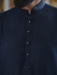 NAVY TEXTURED KURTA PAJAMA