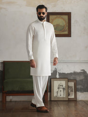 WHITE-CRINKLED KURTA PAJAMA