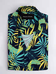 TROPICAL LEAF PRINTED SHIRT