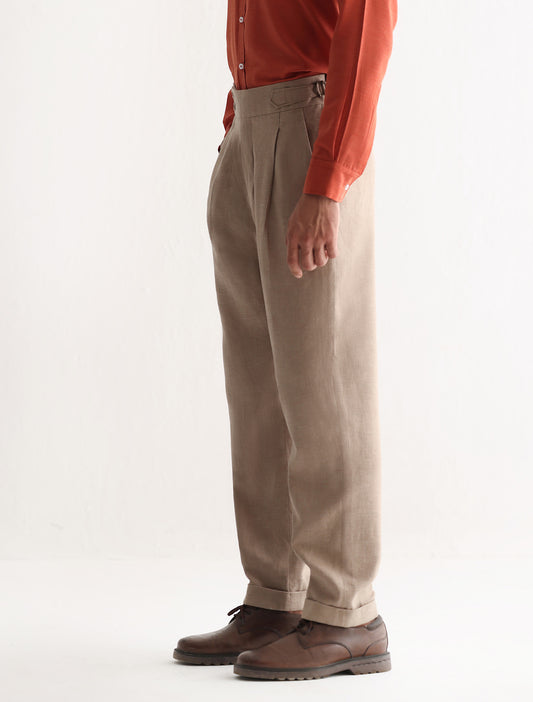 BEIGE HIGH WAISTED PANTS