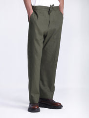 GREEN LINEN JOG PANT