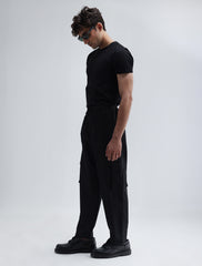 BLACK JOG CARGO PANT