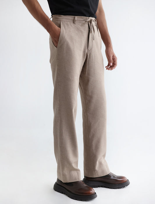 BEIGE LINEN PANT