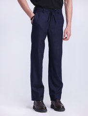 NAVY LINEN PANT