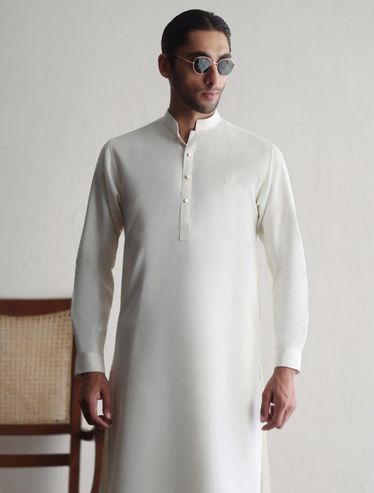 CREAM PREMIUM KAMEEZ SHALWAR