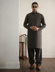 TAUPE TEXTURED KAMEEZ SHALWAR