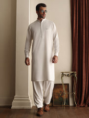 OFF-WHITE KAMEEZ SHALWAR