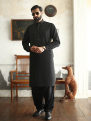 MID NIGHT BLACK KAMEEZ SHALWAR