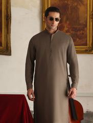 PREMIUM TEXTURED WEAVE TAUPE KAMEEZ SHALWAR