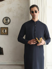 PREMIUM NAVY OXFORD KAMEEZ SHALWAR