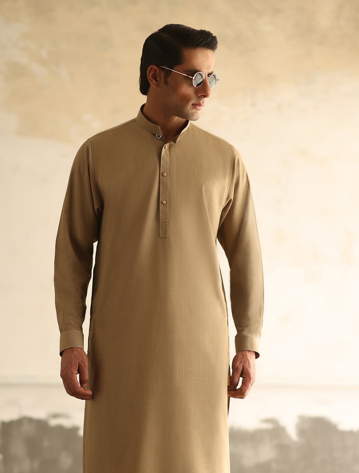 PREMIUM BEIGE KAMEEZ SHALWAR