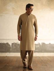 PREMIUM BEIGE KAMEEZ SHALWAR