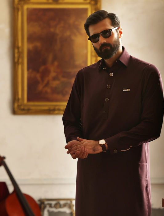 MAROON GOLD DETAILED - LIMITED EDITION KAMEEZ SHALWAR