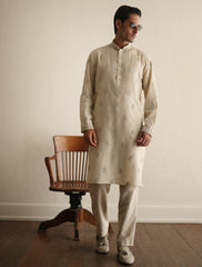 Fawn embroidered kurta