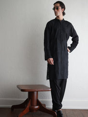 Black embroidered kurta with heavy embellishment