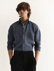 NAVY LINEN SHIRT