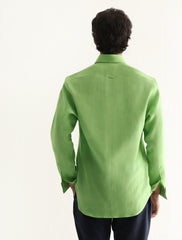 LIME GREEN LINEN SHIRT