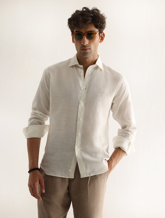 OFF-WHITE LINEN SHIRT