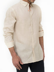 LIGHT BEIGE LINEN SHIRT