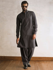 CHARCOAL GREY KAMEEZ SHALWAR