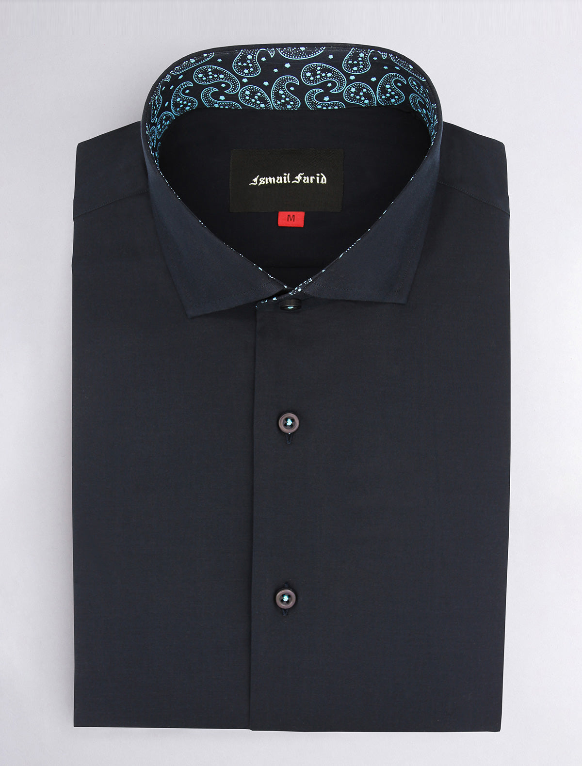 Navy Blue Shirt with paisley details
