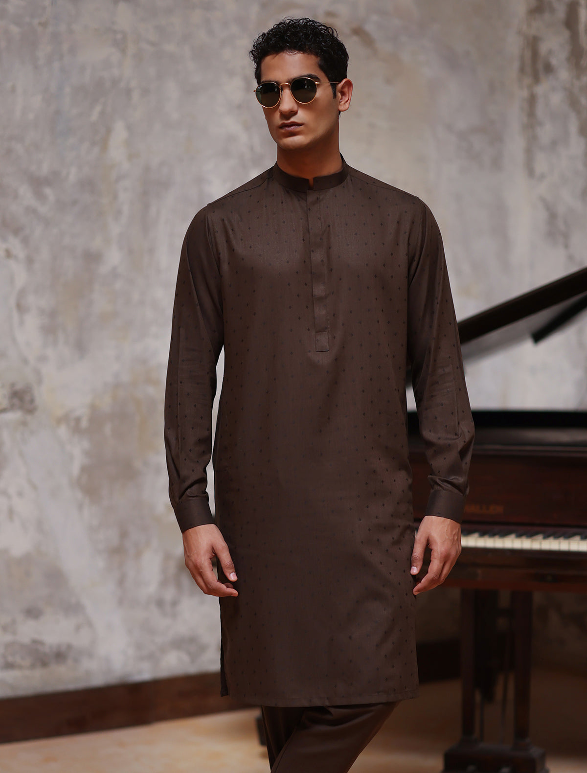 BROWN KURTA PAJAMA