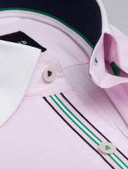 PINK PIN POINT COLLAR SHIRT