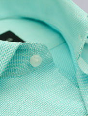 MINT GREEN SHIRT FEATURING CUT COLLAR