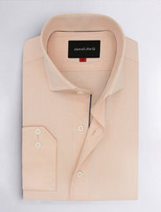 Light Peach Textured Shirt with signature details