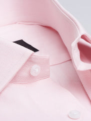 PINK HERRINGBONE CLASSIC COLLAR SHIRT