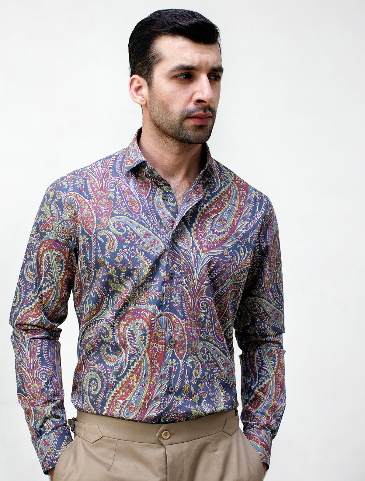 CLASSIC BLUE PAISLEY SHIRT