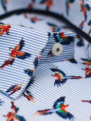 MULTI COLOR BIRD PRINT SHIRT