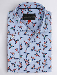 MULTI COLOR BIRD PRINT SHIRT