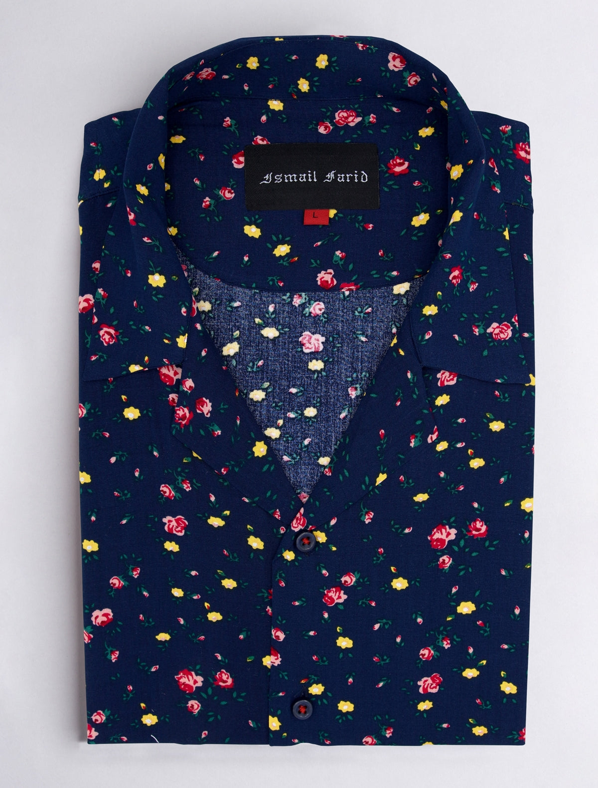 NAVY FLORAL PRINT SHIRT