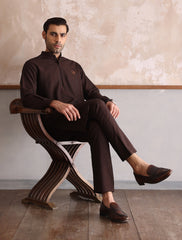 TWO TONE KURTA PAJAMA WITH MONOGRAM