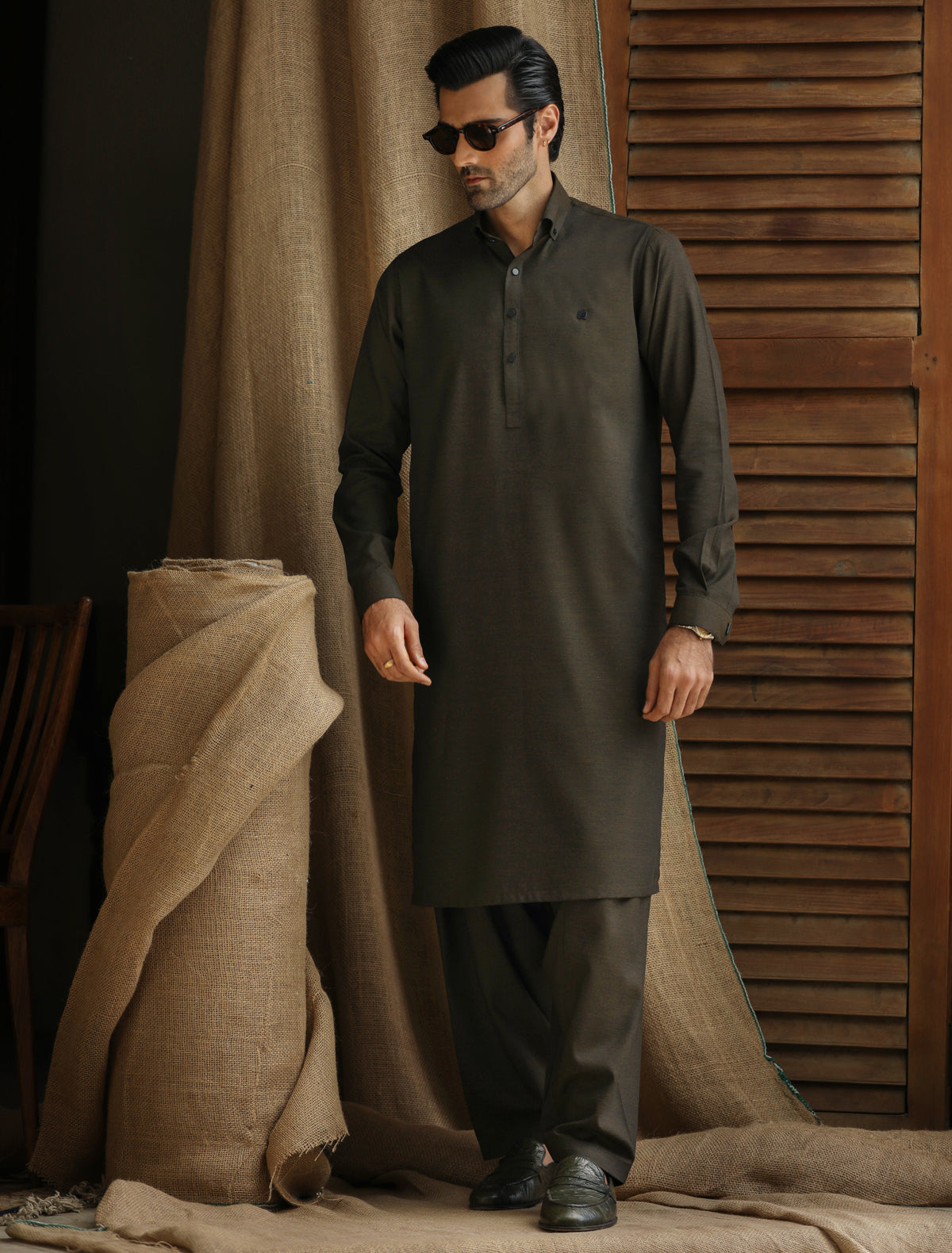 Formal Two-toned Shalwar authentic kameez