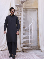 GRAY COTTON KAMEEZ SHALWAR