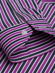 PURPLE & GREY MULI-STRIPED SHIRT