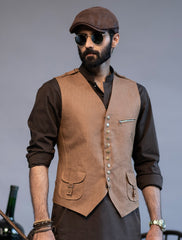 TAN SHORT WAISTCOAT