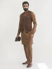 BROWN SAFARI WAISTCOAT