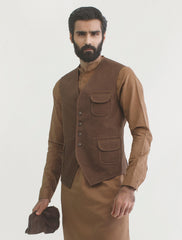 BROWN SAFARI WAISTCOAT